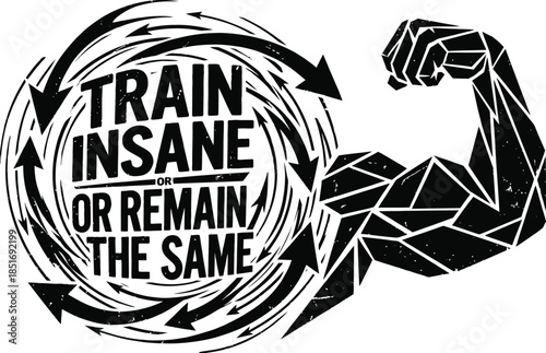 Workout Motivation Abstract Vector with Inspirational Quote