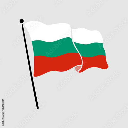 national flag of bulgaria illustration 