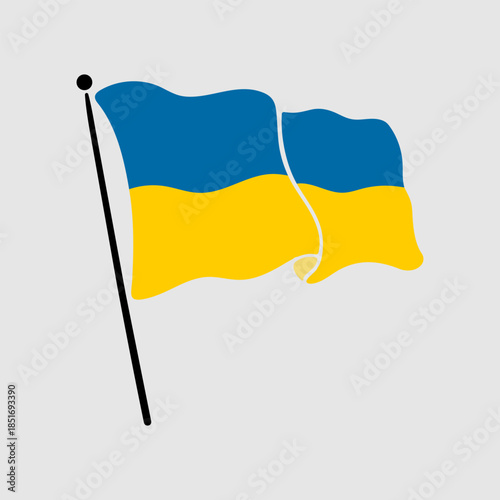 national flag of ukraine illustration 