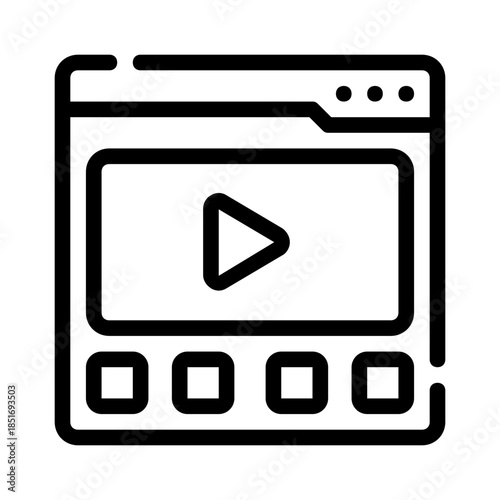 Video player or online streaming. Suitable for technology websites, multimedia presentations, educational platforms, and entertainmentrelated projects.
