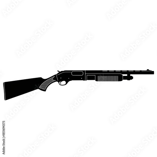 Black silhouette of a semiautomatic rifle