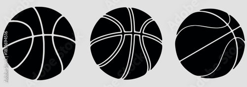 basketball icon set vector on white background. sports, icon, graphic, design, vector, illustration, simple, orange, black, white, outline, solid, logo, website, social media, printable, symbol