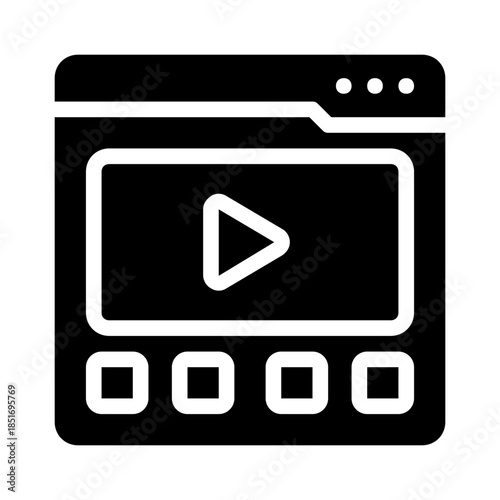 Video player or online streaming. Suitable for technology websites, multimedia presentations, educational platforms, and entertainmentrelated projects.

