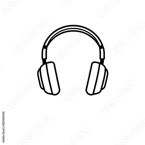 headphones on white background