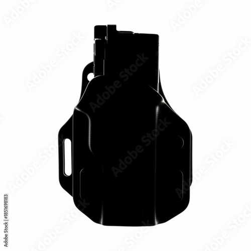Black plastic motorcycle seat with handle on side
