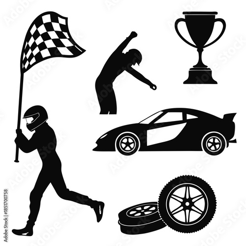 Racing silhouettes