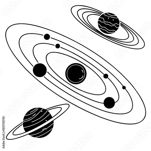 Solar system illustration