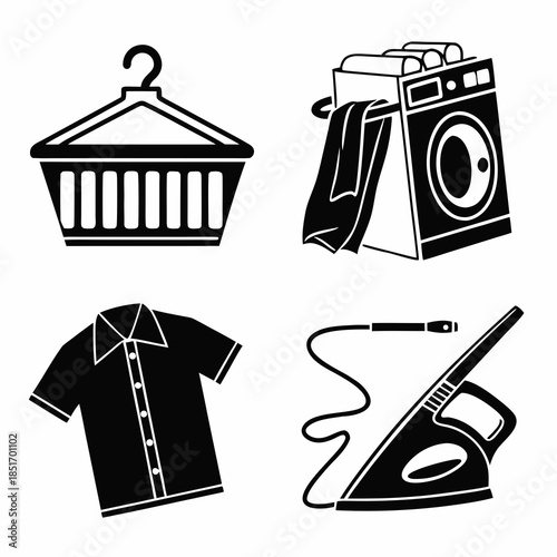 Laundry and ironing icons