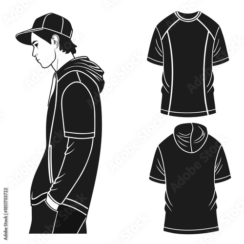 Fashion illustration of sportswear