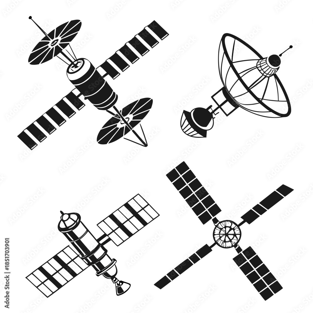 Fototapeta premium Satellite illustrations