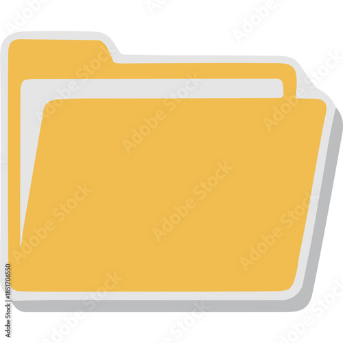 Yellow Folder Icon - Digital File Organizer