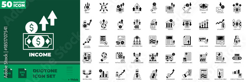 Income Duotone Editable Icons set.