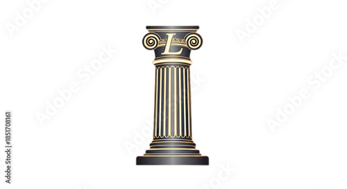 Elegant classical column with ornate capital, symbolizing strength and tradition.