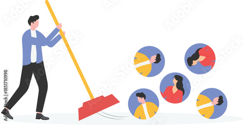 Organizing Team and Removing Toxic People Concept

