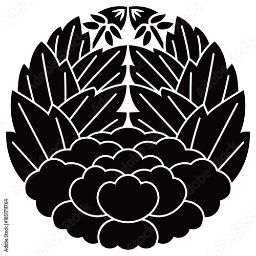 家紋です。杏葉牡丹といいます。