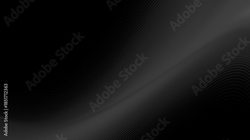 Slika na platnu A digital abstract black and gray background with a futuristic minimalist style