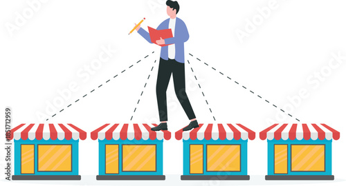 Chain store management, start a business to open an online store or franchise chain store,

