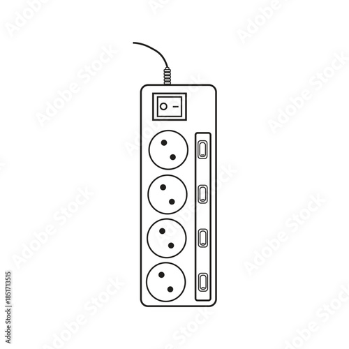 illustration of a 4-hole socket