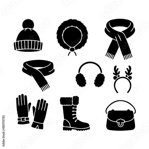  Silhouette pack of 6–8 holiday men, women accessories