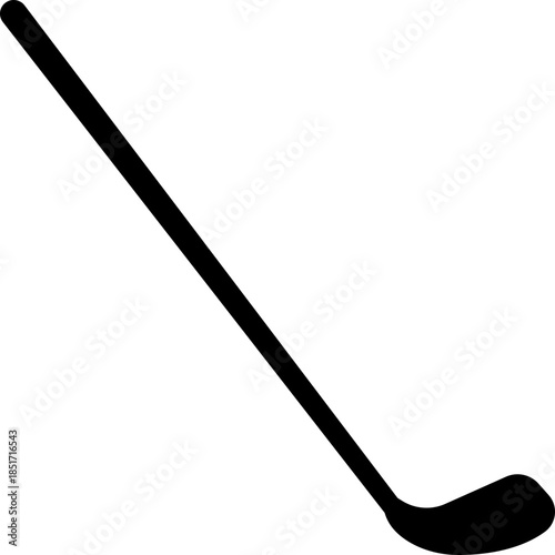 Black Golf Flat Style Vector Icon Sports Equipment Symbol and Recreation Outline Graphic Group Featuring Club, Ball, Tee and Course Elements