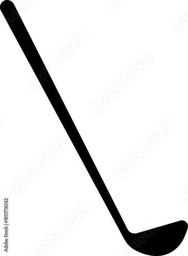 Black Golf Flat Style Vector Icon Sports Equipment Symbol and Recreation Outline Graphic Group Featuring Club, Ball, Tee and Course Elements