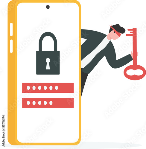 Hacker Using Master Key to Unlock Smartphone Security

