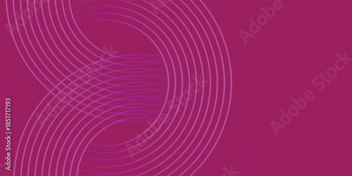 Deep Pink Geometric Flow Pattern Backdrop, Vector Illustration.