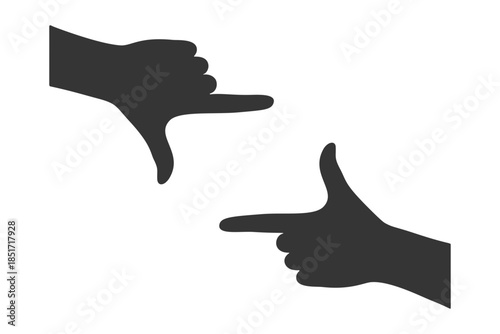 ハンドフレームのシルエットアイコン