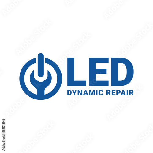 LED DYNAMIC REPAIR Minimal Logo Design
