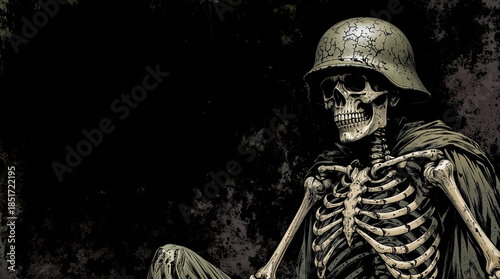 skeleton with a gun