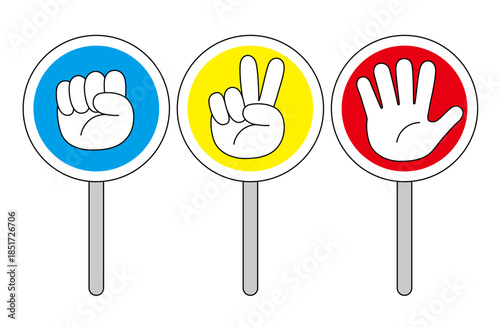 じゃんけんのプレート3種セット