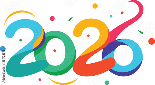 Celebratory 2020 design isolated on transparent background