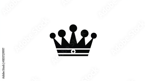 Black crown icon symbol royal crown