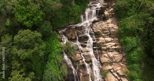 Aerial View of Kithal Ella (Kital Ella) Waterfall Near Ella, Sri Lanka