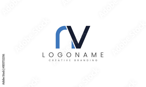 Minimalist NV Logo for Branding and Identity.