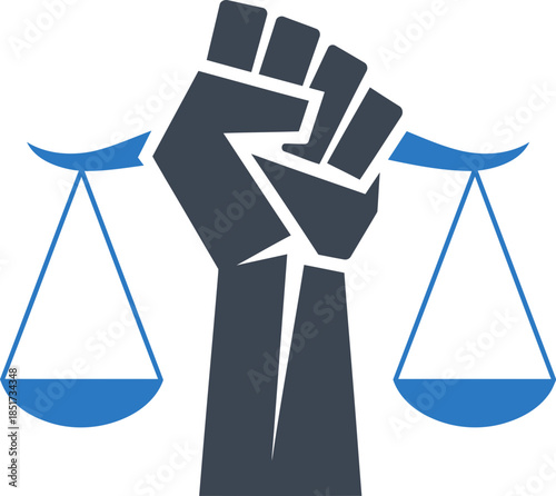 Unique design icon of justice Justice balance icon in black and white shows law and equity with transparent background Black balance scale icon representing justice and law on a white background