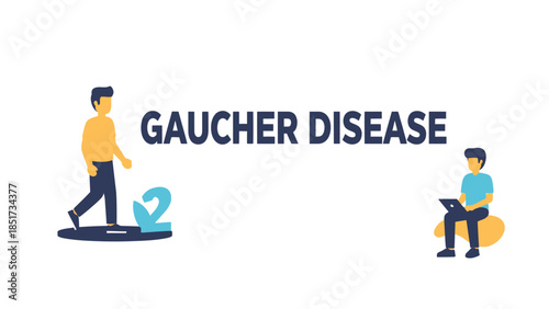 Gaucher Disease medical concept illustration with patient characters