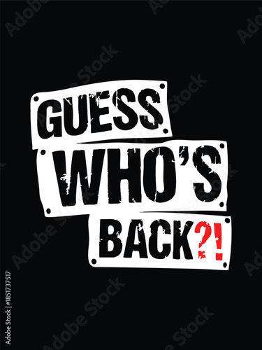 Fun Comeback Typography Quote Illustration