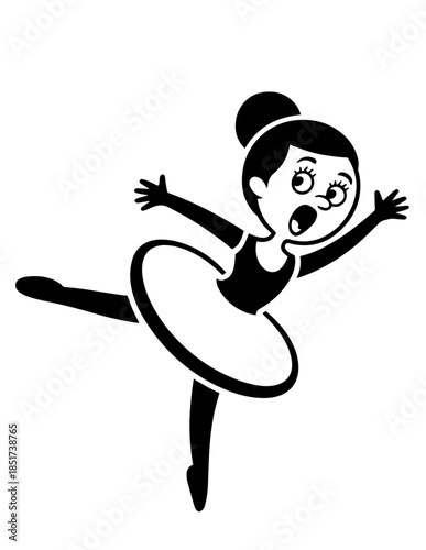 Balerina . simple illustration graphic doodle black design