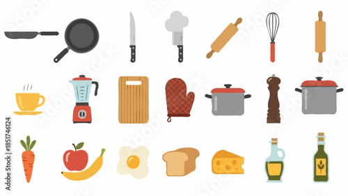Kitchen icons set