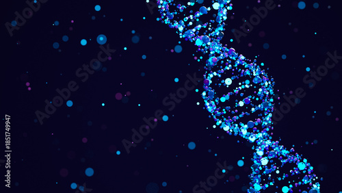 DNA molecule structure genetic helix biology cell medical science gene abstract background. 3d rendering.