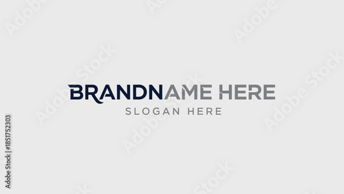 Brand Name Placeholder with Slogan Text.