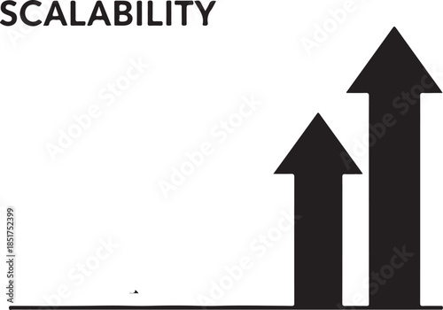 Scalability growth chart simple graphic