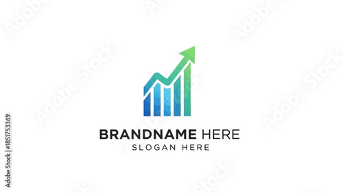 Graph with Green Arrow Upward Trend.