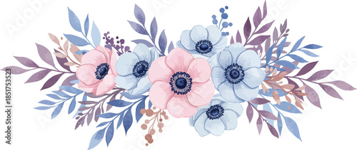 Whimsical red teapot with rainbow and carrots in garden scene