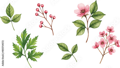 Valentine s day themed illustrations with hearts and romantic symbols