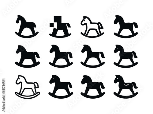 Flea Market Icons. Flea market finds. Icon set. Set Logo of flea