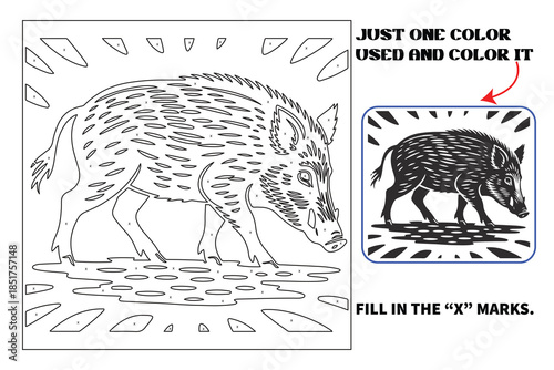 Animals Monochrome coloring pages for adults and teens with Amazon KDP book interior designs.