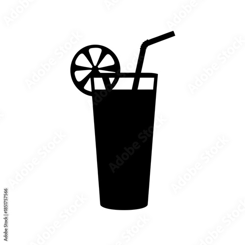 Refreshing lemonade with orange garnish