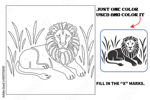 Animals Monochrome coloring pages for adults and teens with Amazon KDP book interior designs.